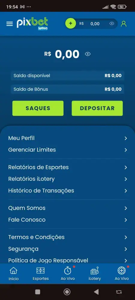 A princípio, faça o login na sua conta;